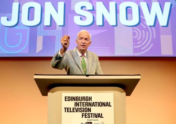 Veteran news anchor Jon Snow has argued that Facebook and Google have failed to deliver the levels of digital revenue that news outlets expected. Picture: Jane Barlow/PA