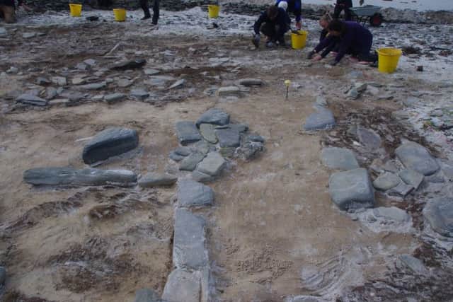 Early neolithic wall at Cata Sand on Orkney. Picture: Contributed