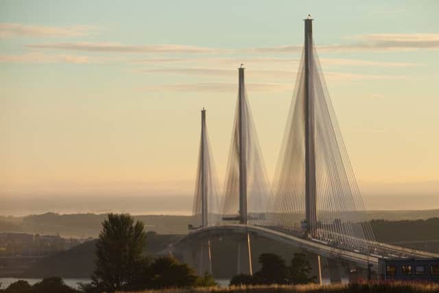 The Queensferry Crossings opening was met with a loud welcome as motorists drove over it for the first time on Wednesday. Picture: Contributed