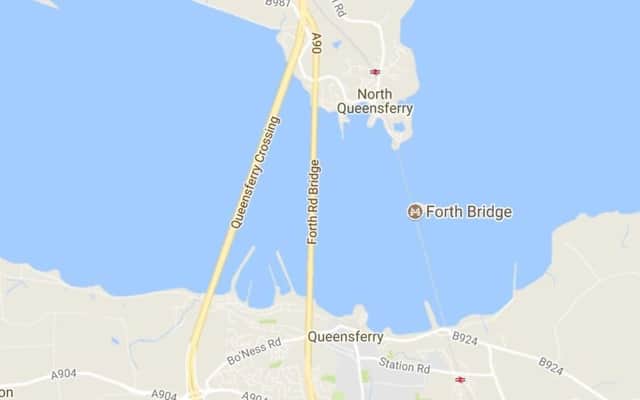 The new Queensferry Crossing can be seen on Google Maps. Picture: Google Maps