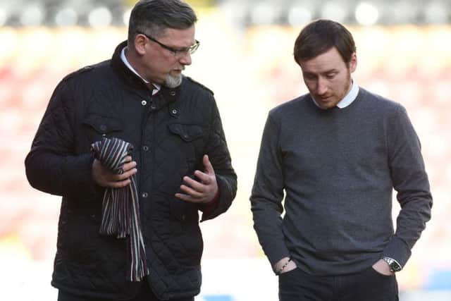 Craig Levein says he was only there to offer advice to the likes of Ian Cathro, right. Picture: SNS