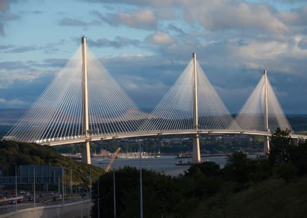 Queensferry Crossing from north approach road