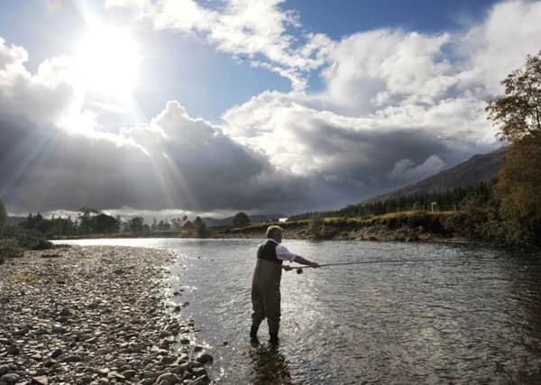 Salmon fishing on the River Carron in Wester Ross. Picture: Ian Rutherford/TSPL