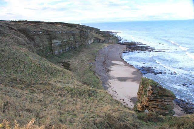 The cave sat at the foot of Covesea cliffs