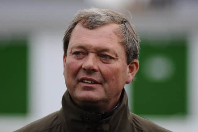 Trainer William Haggas saddles Tirania in the £15,000 EBF Stallions Breeding Winners Fillies at Musselburgh. Picture: Alan Crowhurst/Getty Images