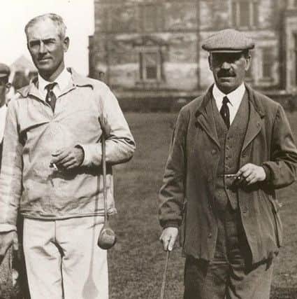 MacKenzie with Max Behr at the Old Course in St Andrews in 1924. Picture: Alister MacKenzie Society