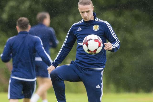 Scotland's Leigh Griffiths trains at Mar Hall. Picture: Craig Williamson/SNS