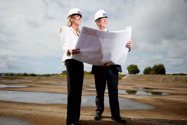 Halo's Marie Macklin with economy secretary Keith Brown. Picture: Guy Hinks