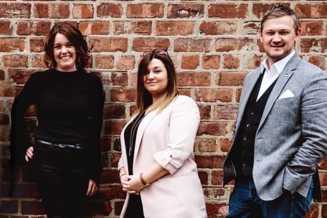 From left: Wired Studio marketing chief Claire Hamilton, creative boss Alana McConnachie and MD Lee Brandie. Picture: Daniel McAvoy