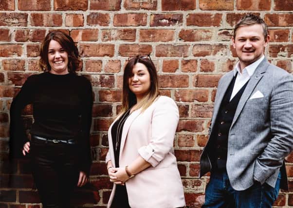 From left: Wired Studio marketing chief Claire Hamilton, creative boss Alana McConnachie and MD Lee Brandie. Picture: Daniel McAvoy