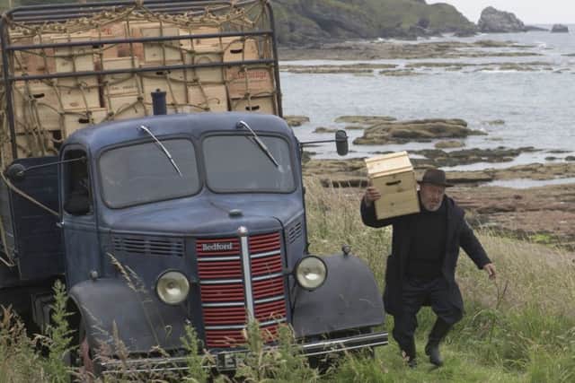 Gregor Fisher in a scene from the 2017 remake of Whisky Galore! filmed at St Abbs. Picture: Contributed