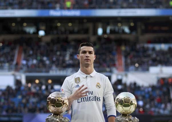 Cristiano Ronaldo of Real Madrid before the game. Picture Getty Images