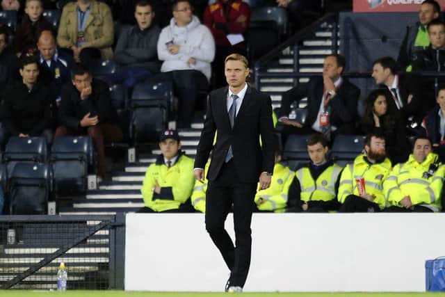 Scotland v Lithuania coach and former Hearts striker Edgaras Jankauskas. Picture: Michael Gillen