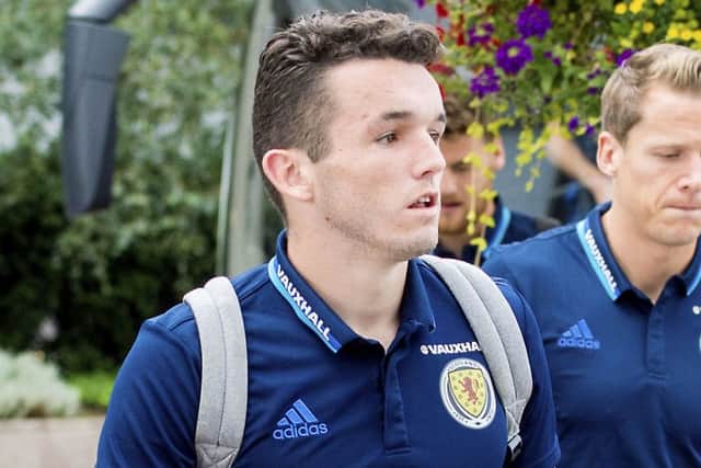 Hibs' John McGinn heads off to Lithuania on Scotland duty. Picture: Bill Murray/SNS