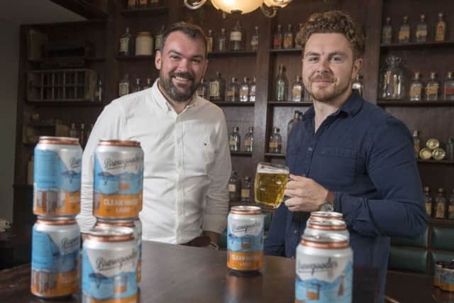 Scott MacDonald, left, with Brewgooder co-founder Alan Mahon. Picture: Contributed