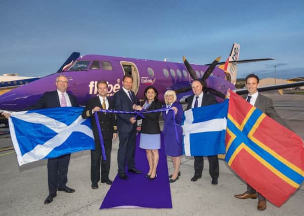 Flybe's new joint venture Eastern Airways, take to the skies for the first time in Scotland. Picture: Flybe
