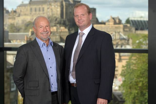 Michael Laing, left, and Joe Walsh, who runs Laings of Glasgow with his wife Wendy. Photograph: Neil Hanna