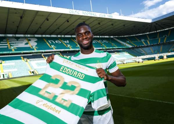 Odsonne Edouard is unveiled by Celtic. Picture: SNS Group
