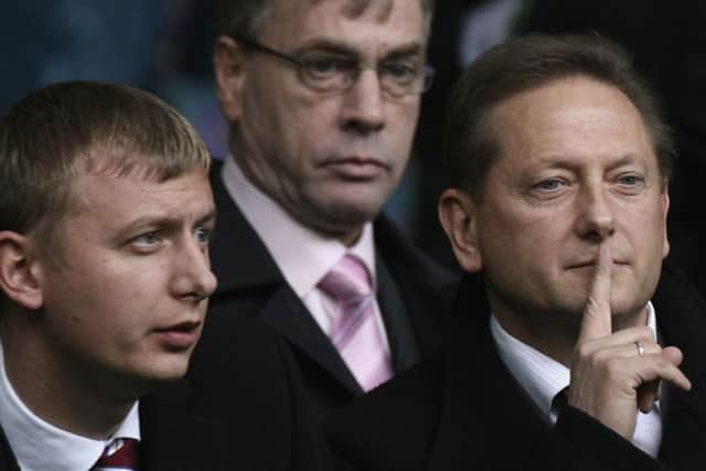 Vladimir Romanov, with son Roman, was a controversial figrue during his time as Hearts owner. Picture: Jeff J Mitchell/Getty Images