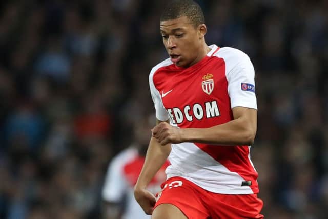 Monaco's Kylian Mbappe has joined Paris St Germain on loan. Picture: Martin Rickett/PA Wire