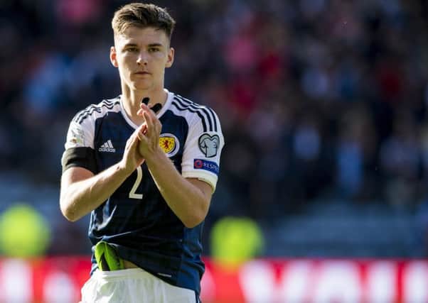 Kieran Tierney has already played in three different positions for Scotland. Picture: SNS/Craig Williamson