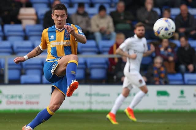 Ian Black played for Shrewsbury, pictured, and Blackpool last season, bowing out on a high with the latter by helping them win the League Two play-off final at Wembley.
Photograph: Pete Norton/Getty Images