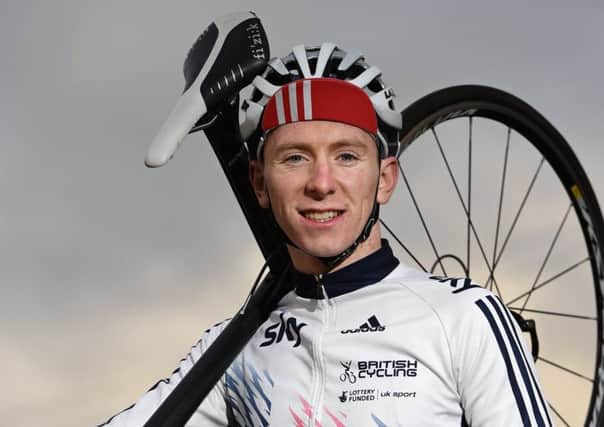On his mark: He is ready for the Tour of Britain but Mark Stewart has long-term track ambitions. Photograph: Matthew Pover