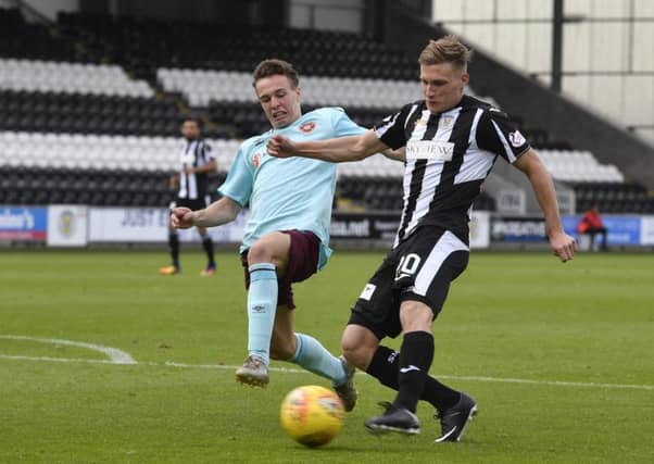 Gavin Reilly makes it 2-0 St Mirren. Picture: SNS/ROB CASEY