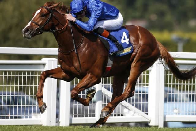 James Doyle steers Masar to victory in the Solario Stakes. Photograph: Getty Images