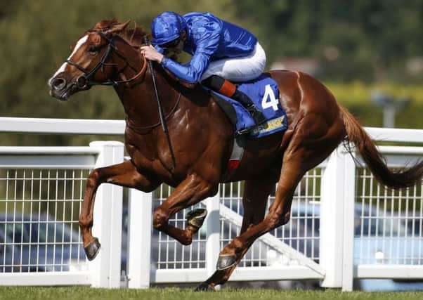 James Doyle steers Masar to victory in the Solario Stakes. Photograph: Getty Images