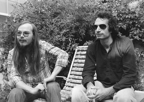 Walter Becker, left, and Donald Fagen of Steely Dan in Los Angeles. Picture: AP Photo/Nick Ut, File