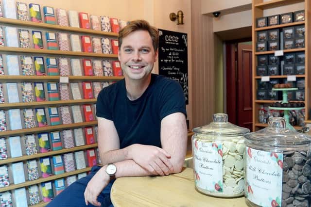 Former firefighter Calum Haggerty bought Coco Chocolatier in 2013. Picture: Neil Hanna