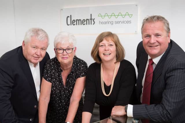 From left: Greg and Val Clements with Michelle le Prevost and Neil McCurrach of Black & Lizars. Picture: Robert Perry