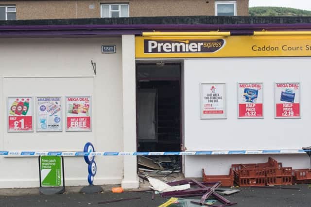 The Caddon Court store 
in Innerleithen which was ram-raided incident. Picture: Ian Georgeson
