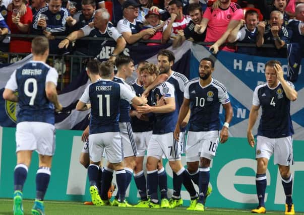 Scotand will be hoping to build on their 3-0 victory against Lithuania when they face Malta. Picture: AFP/Getty Images