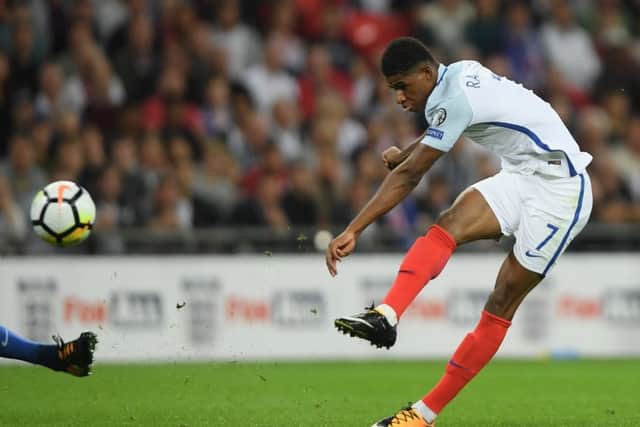 Marcus Rashford's winning goal for England was greeted by Tartan Army cheers. Picture: Getty.