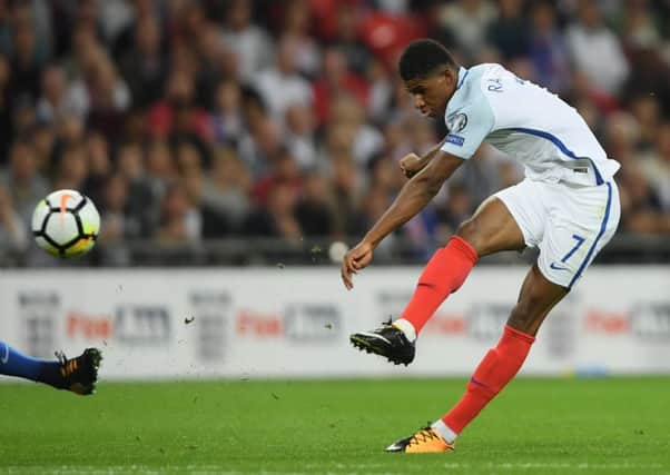Marcus Rashford's winning goal for England was greeted by Tartan Army cheers. Picture: Getty.