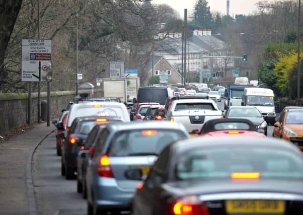 A report shows Edinburgh has the third slowest commute in the UK behind London and Manchester. Picture: Jane Barlow