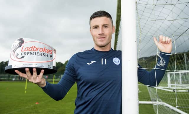August's player of the month Michael O'Halloran has been in top form since returning to St Johnstone. Picture: SNS Group