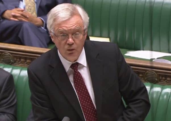 Brexit Secretary David Davis addresses the House of Commons on the progress of Brexit negotiations.
 Picture: AFP/Getty Images