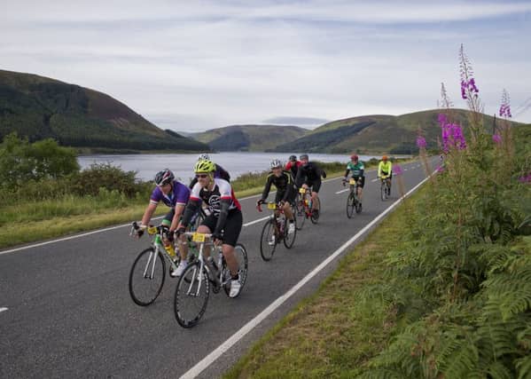 Cyclists taking part in the Tour o' the Borders.