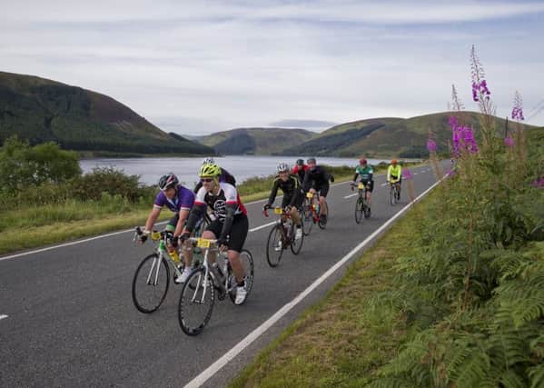 Cyclists taking part in the Tour o' the Borders.