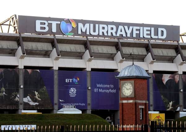 The national rugby stadium was rebranded as 
BT Murrayfield. Picture: Lisa Ferguson