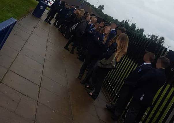 Pupils lined up at Houghton Kepier. Picture: Contributed
