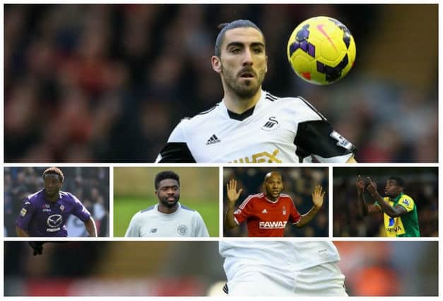Chico Flores, main, with Modibo Diakite, Kolo Toure, Kelvin Wilson and Sebastien Bassong. Pictures: Getty Images