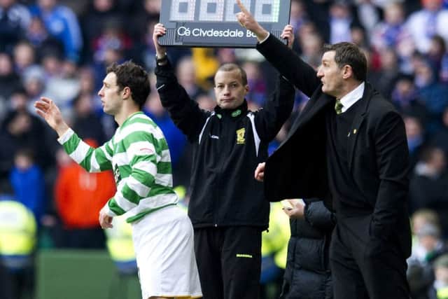 Scott McDonald, left, didn't feel like Tony Mowbray fully believed in his abilities. Picture: SNS