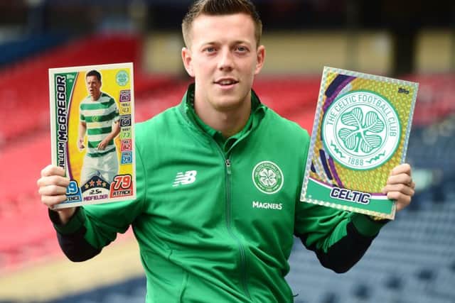 Celtic's Callum McGregor at the Topps Match Attax 2017/2018 launch. Picture: Alan Harvey/SNS
