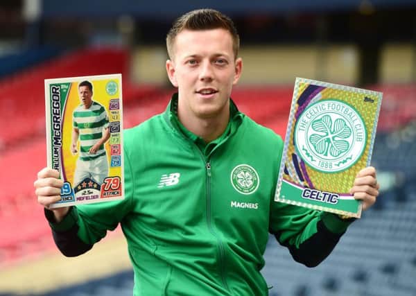 Celtic's Callum McGregor at the Topps Match Attax 2017/2018 launch. Picture: Alan Harvey/SNS