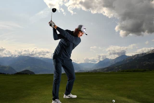Defending Champion Alex Noren of Swedenhits a tee shot during the pro-am prior to the Omega European Masters at Crans-sur-Sierre. Picture: Stuart Franklin/Getty Images