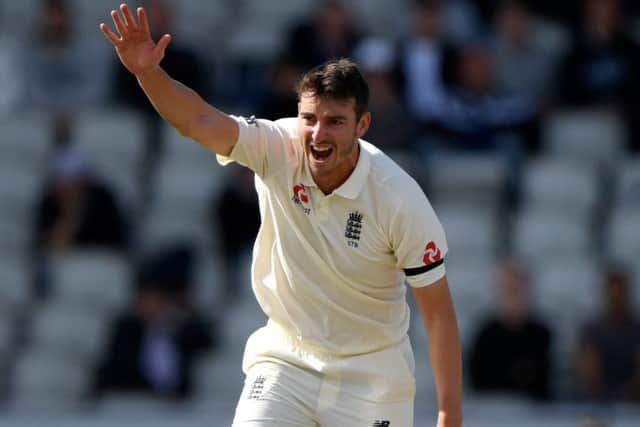 Toby Roland-Jones appeals for a wicket during the 4th Test against South Africa at Old Trafford. Picture: Stu Forster/Getty Images